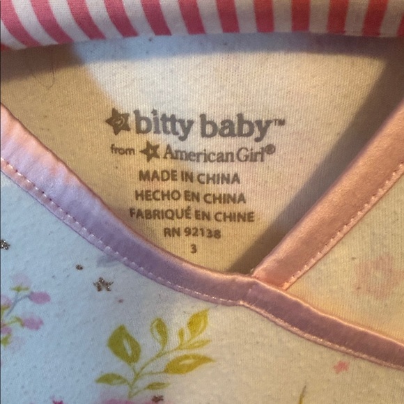 American Girl Bitty Baby Floral Kimono Top and Bottoms - Picture 2 of 5
